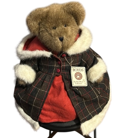 Vintage Boyds Bears Brown and Red Stuffed Animal with Cozy Outfit - Picture 12 of 12